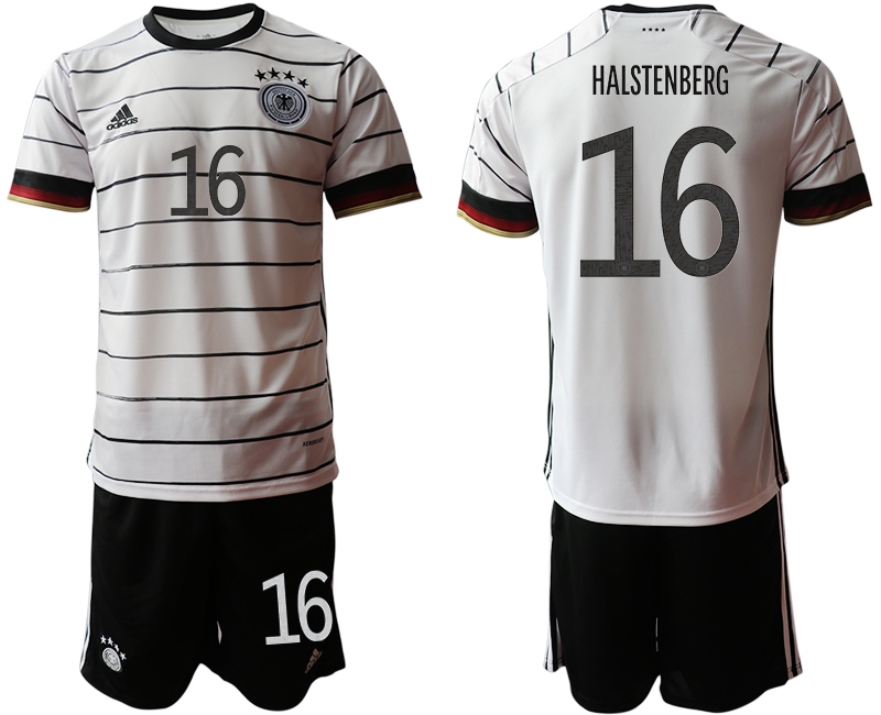 Men 2021 European Cup Germany home white #16 Soccer Jersey